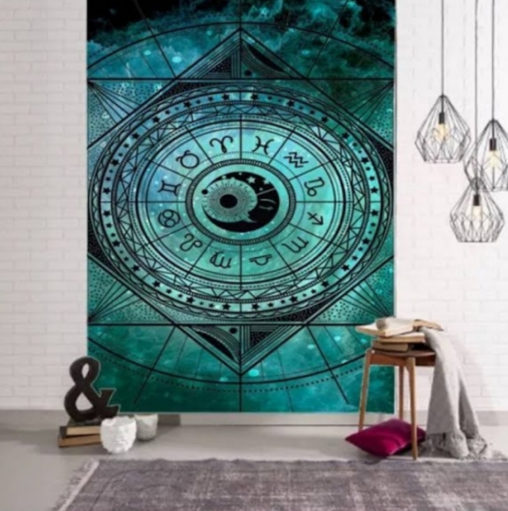 Astrology Astrological Wheel Tarot Style Tapestry
